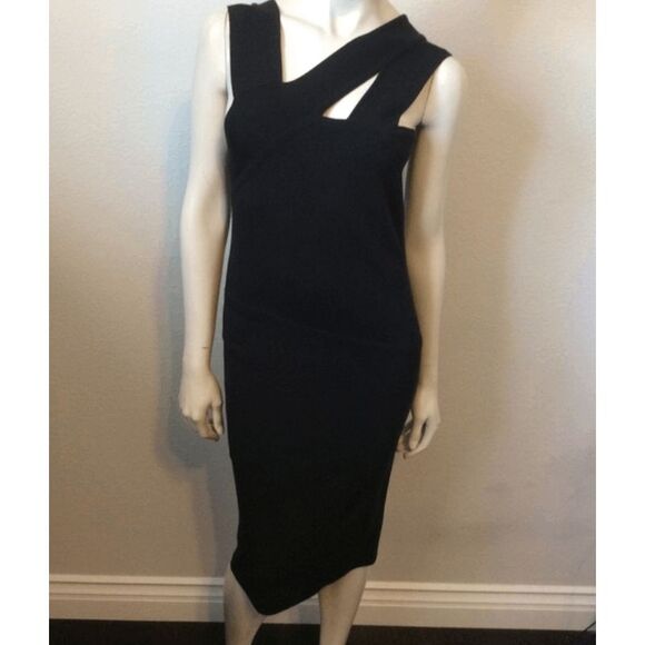 Narcisco Rodriguez Black Knit Bodycon Dress, Size Small* MSRP $995 - Picture 1 of 13